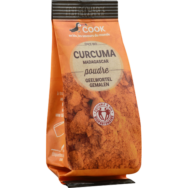 Cook épices -- Curcuma en poudre biopartenaire (éco recharge) (origine Madagascar) - 35 g